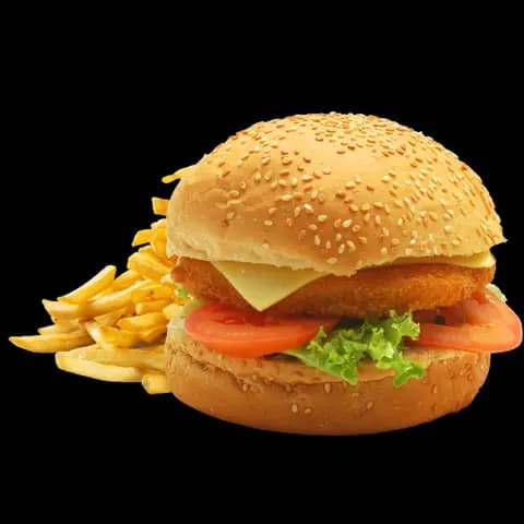 Hamburguesa de pescado en tempura