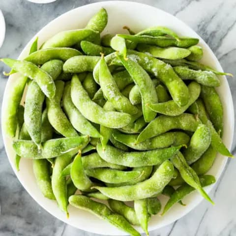 Edamame picante con sal y soya