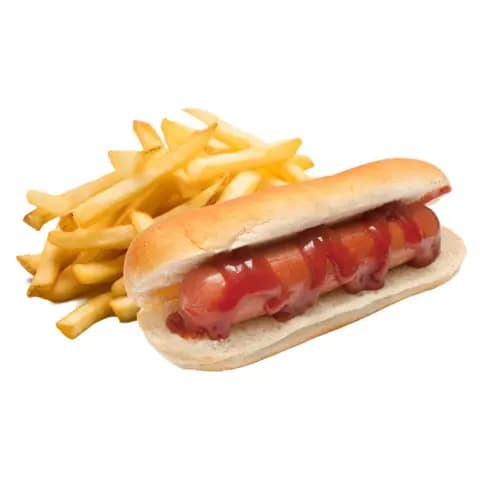 Hot dog con papas