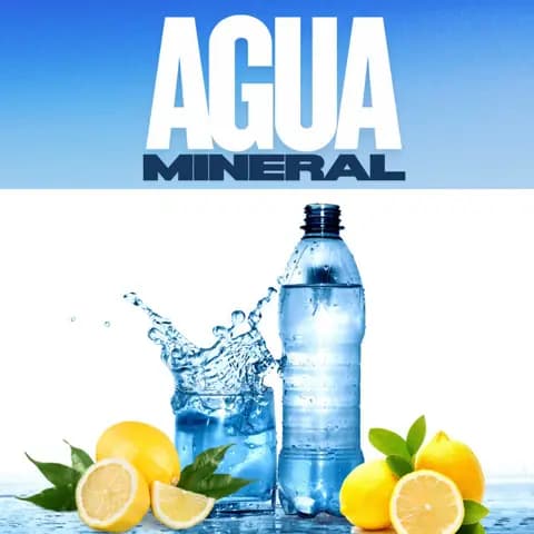 Agua mineral limón
