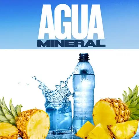 Agua mineral piña hierbabuena