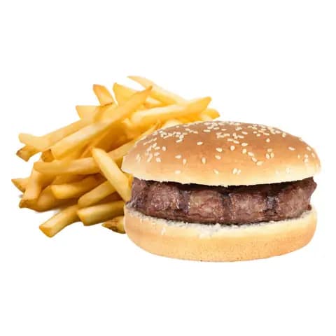 Mini hamburguesa con papas