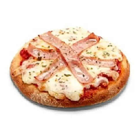 Mini pizza de queso o jamón