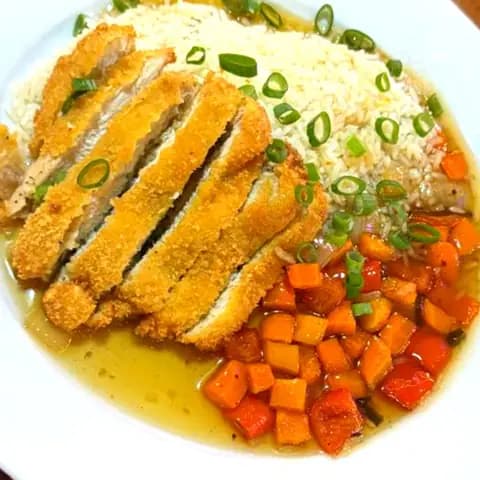 Pollo a la naranja empanizado