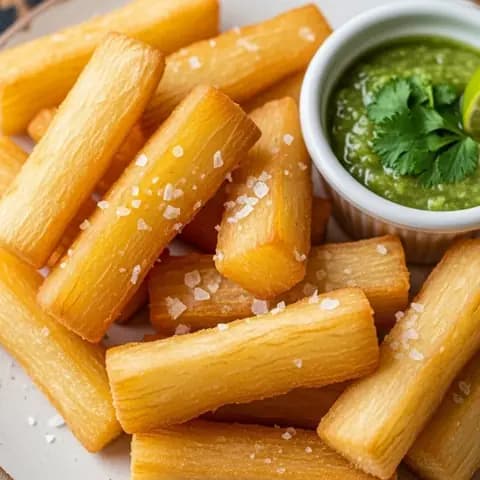 Yuca frita crujiente