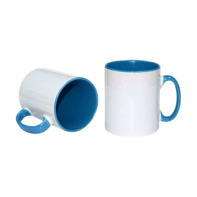 Taza con asa y fondo de color